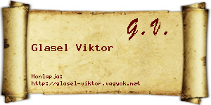 Glasel Viktor névjegykártya